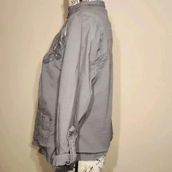 Lane Bryant military moto jacket, Size 14 - Picture 6 of 8